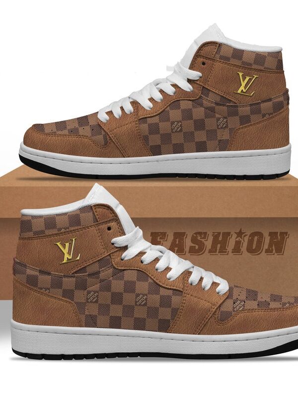 L.V High Air Jordan 1 Sneakers Shoes Hot 2023 Gifts Unisex -B9G-Max06600