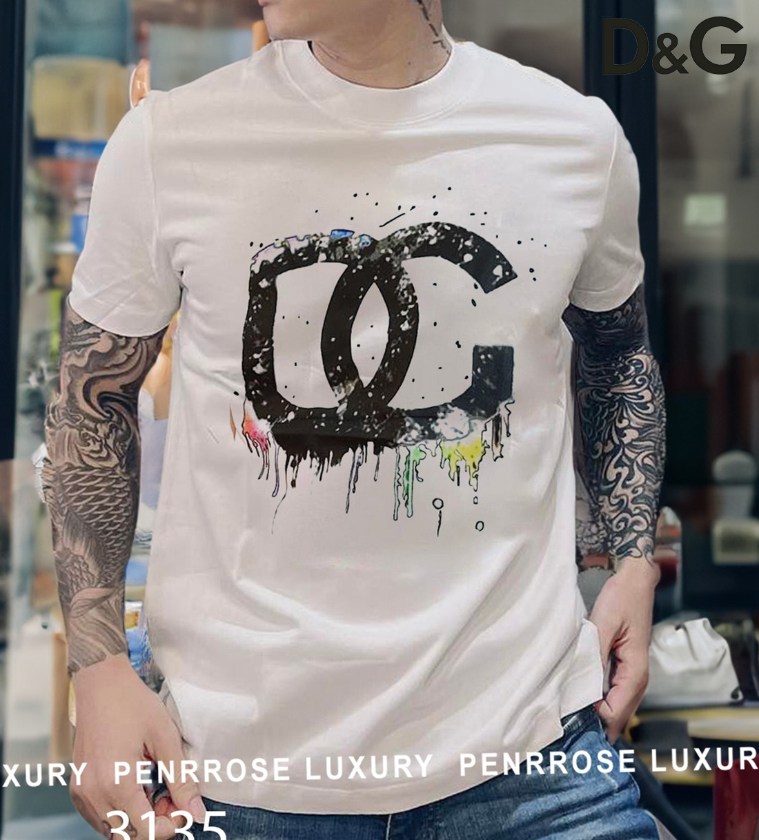 New 2025 – D Luxury Brand Premium T-Shirt Outfit For Men -Max012541