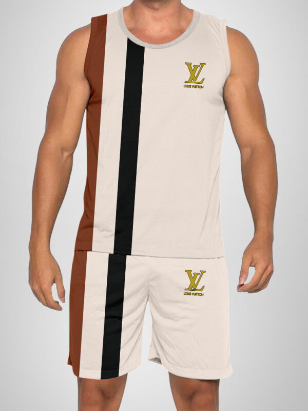 New 2025 – L Luxury Brand Premium Tanktop & Shorts Outfit For Men -Max012585