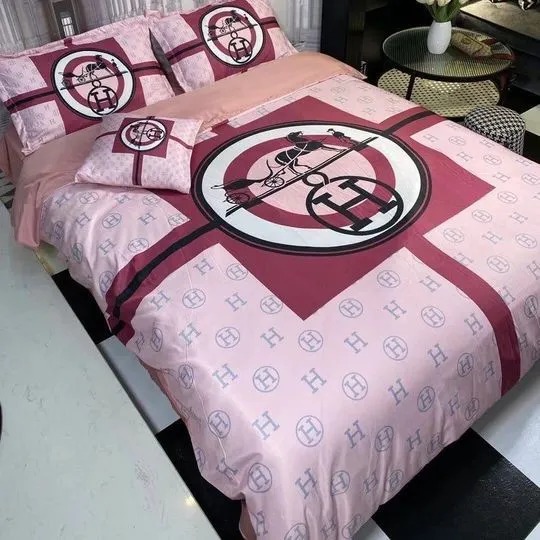 Hermes Limited Luxury Brand Bedding Set Home Decor – Max010088