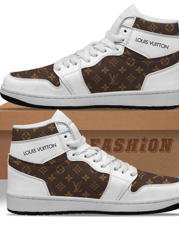 L.V High Air Jordan 1 Sneakers Shoes Hot 2023 Gifts Unisex -B9G-Max06605