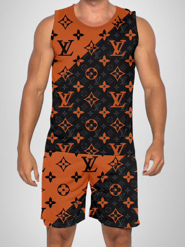 New 2025 – L Luxury Brand Premium Tanktop & Shorts Outfit For Men -Max012577