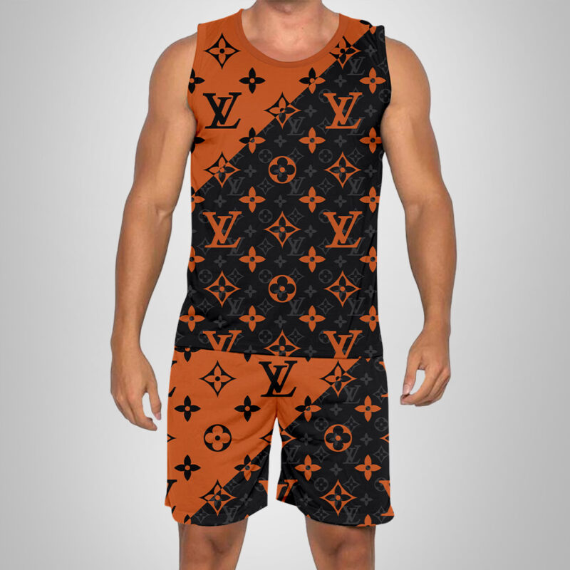 New 2025 – L Luxury Brand Premium Tanktop & Shorts Outfit For Men -Max012577