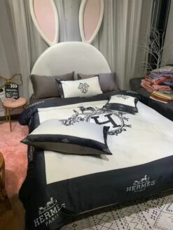 Hermes Limited Luxury Brand Bedding Set Home Decor – Max010086