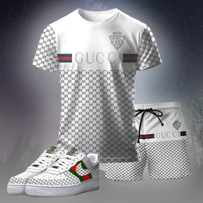 New 2025 – Set G Tracksuit  Air Force 1 & T-shirt & Shorts – CHIC110402