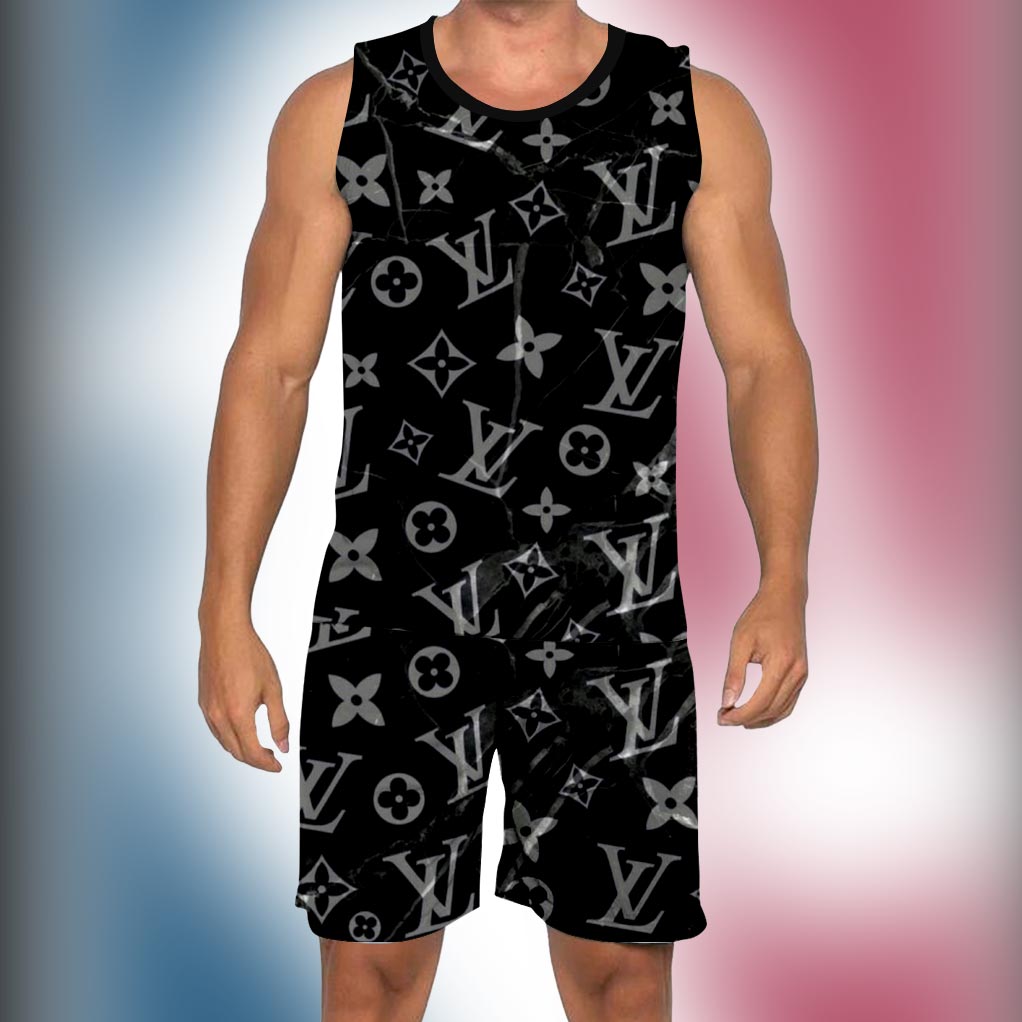 New 2025 – L Luxury Brand Premium Tanktop & Shorts Outfit For Men -Max012557