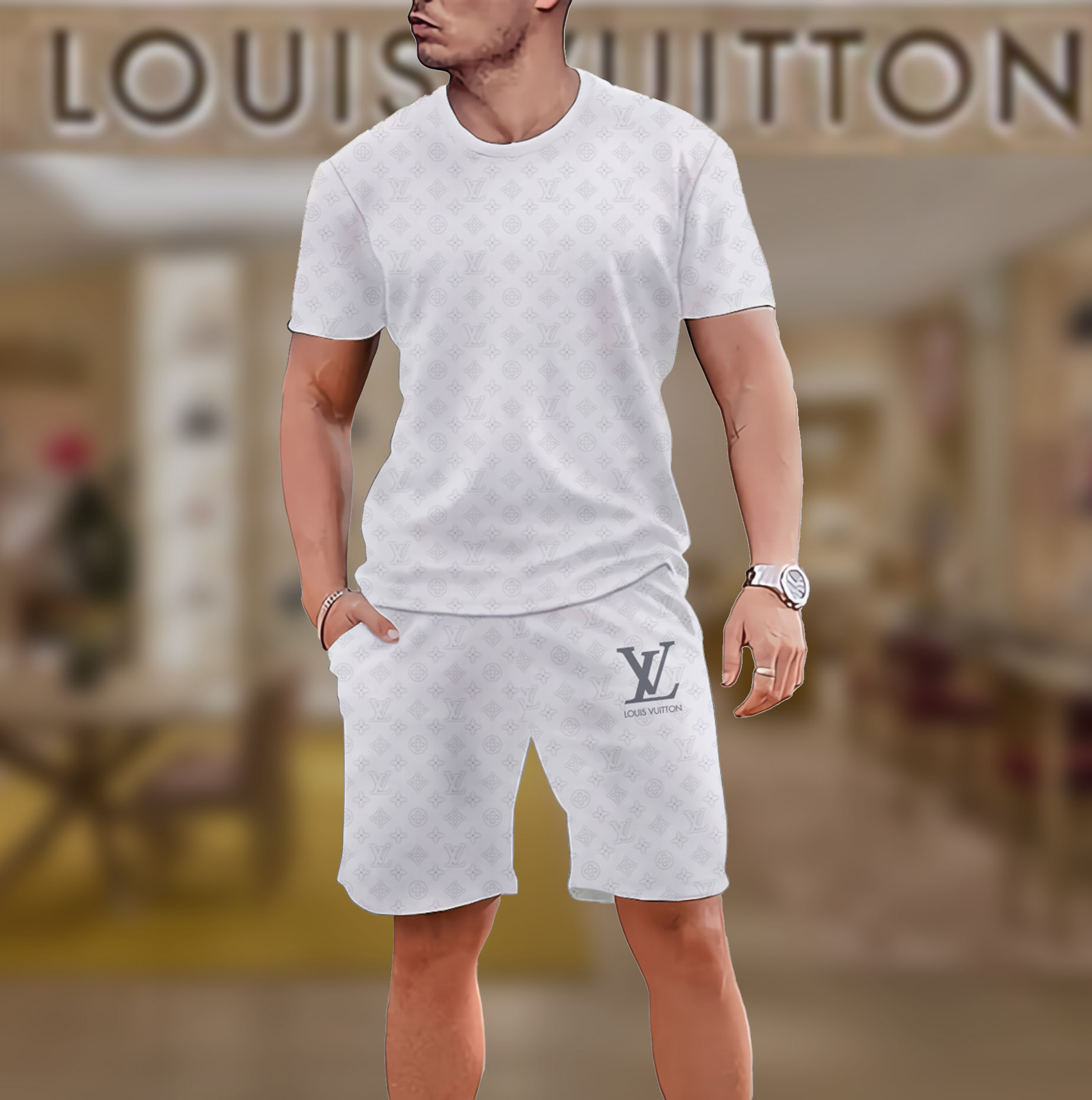 2025 – Set L  Tracksuit T-shirt & Shorts – Max011804
