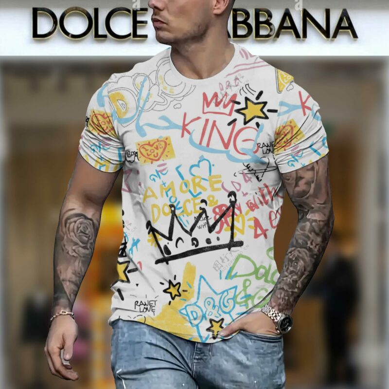 New 2025 – D Luxury Brand Premium T-Shirt Outfit For Men – Max012439