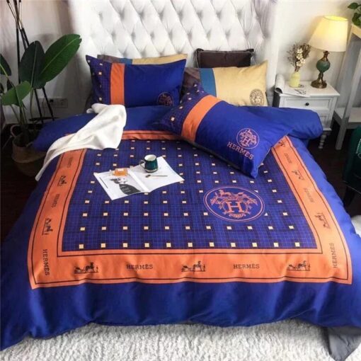 Hermes Limited Luxury Brand Bedding Set Home Decor – Max010092