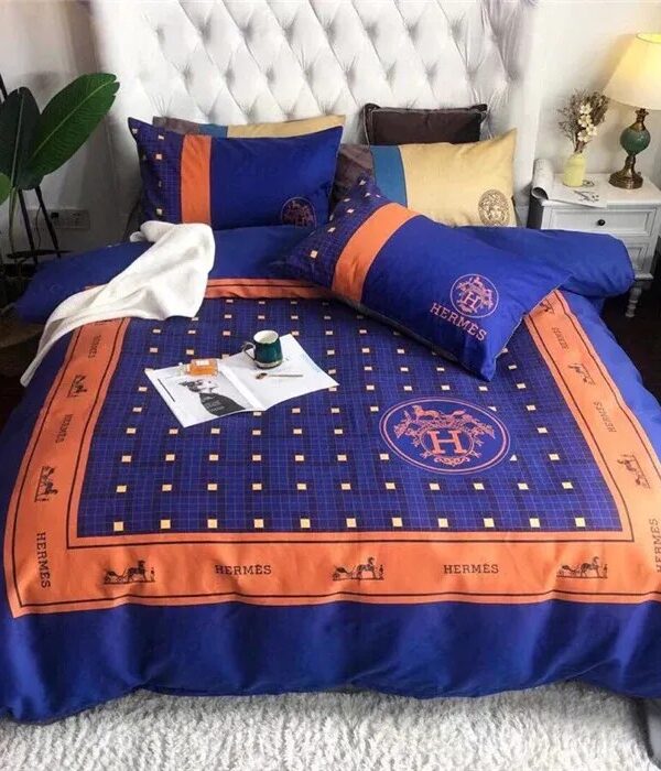 Hermes Limited Luxury Brand Bedding Set Home Decor – Max010092