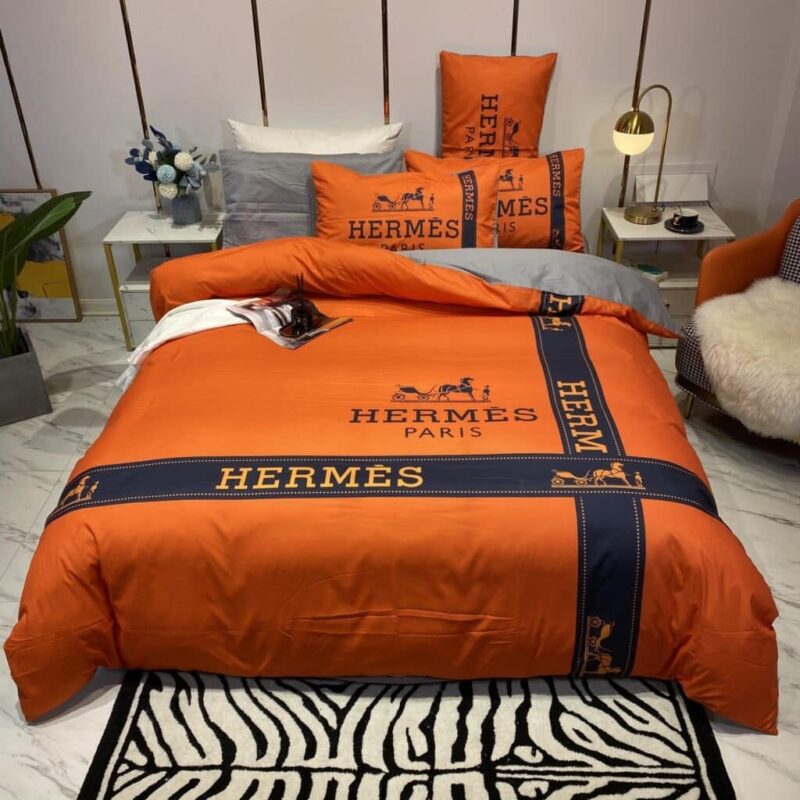 Hermes Limited Luxury Brand Bedding Set Home Decor – Max010063