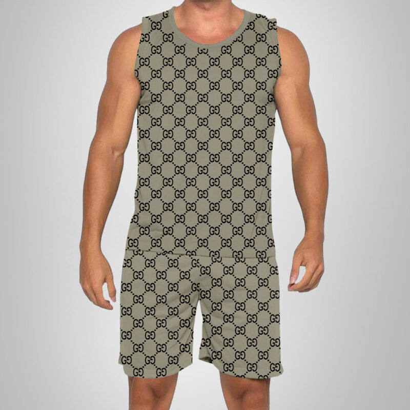 New 2025 -G Luxury Brand Premium Tanktop & Shorts Outfit For Men -Max012623