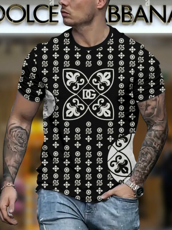 New 2025 – D Luxury Brand Premium T-Shirt Outfit For Men -Max012462