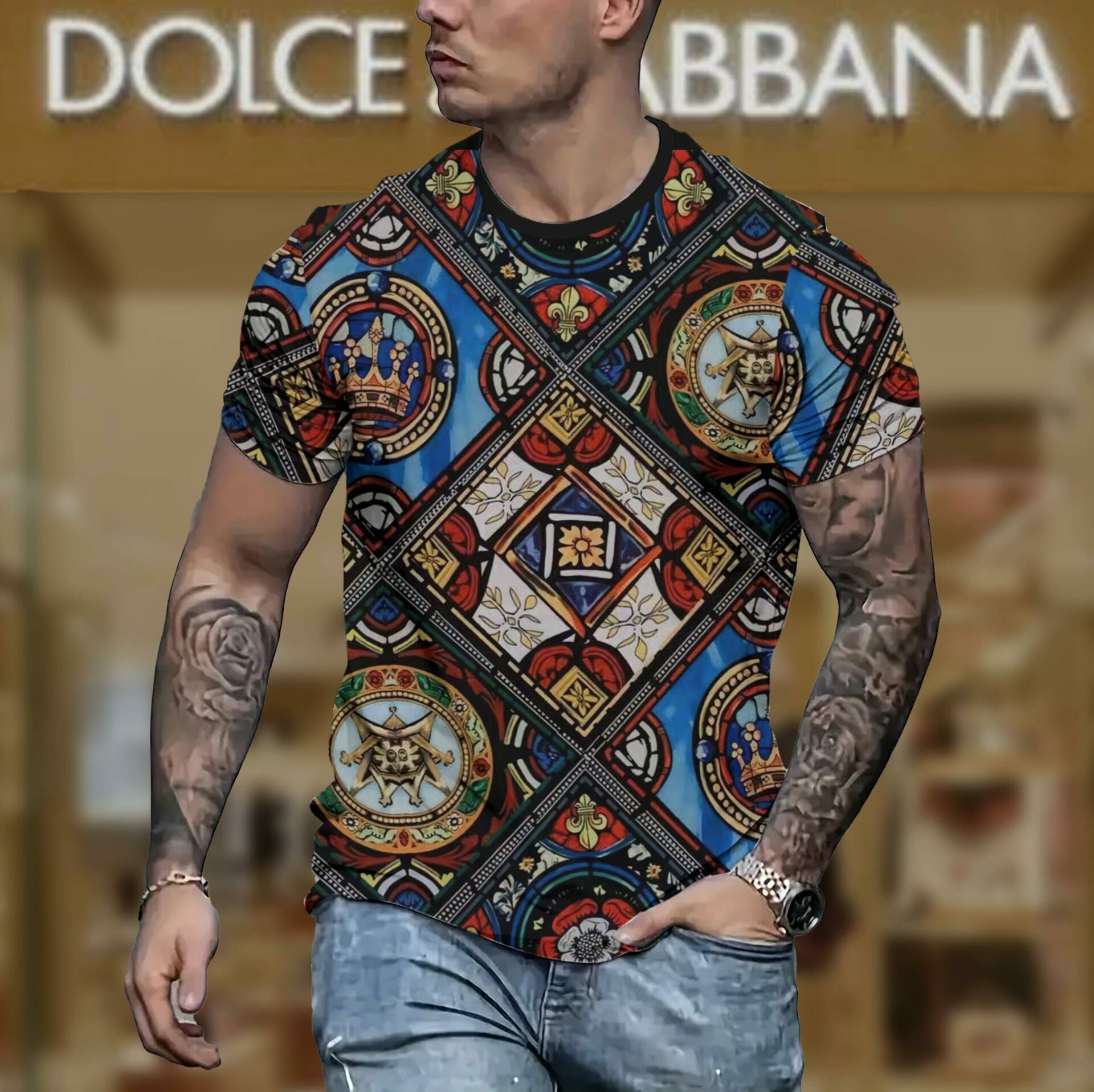 New 2025 – D Luxury Brand Premium T-Shirt Outfit For Men – Max012474