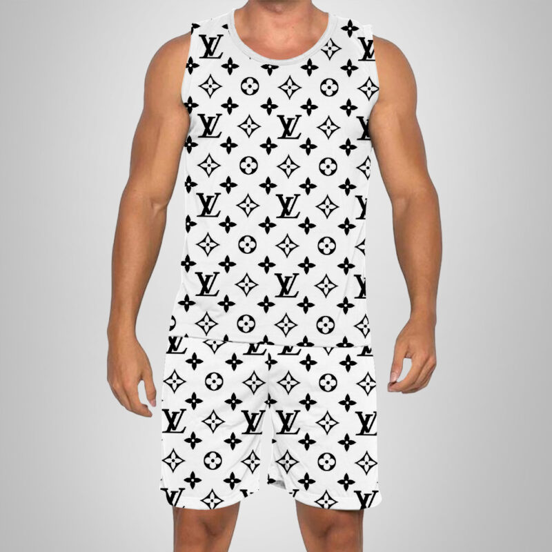 New 2025 – L Luxury Brand Premium Tanktop & Shorts Outfit For Men -Max012601