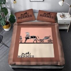 Hermes Limited Luxury Brand Bedding Set Home Decor – Max010138