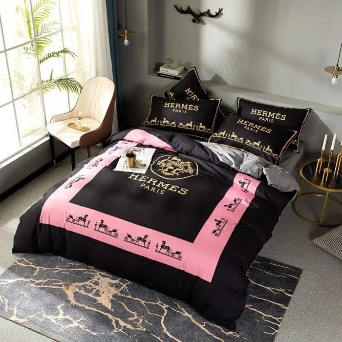 Hermes Limited Luxury Brand Bedding Set Home Decor – Max010125