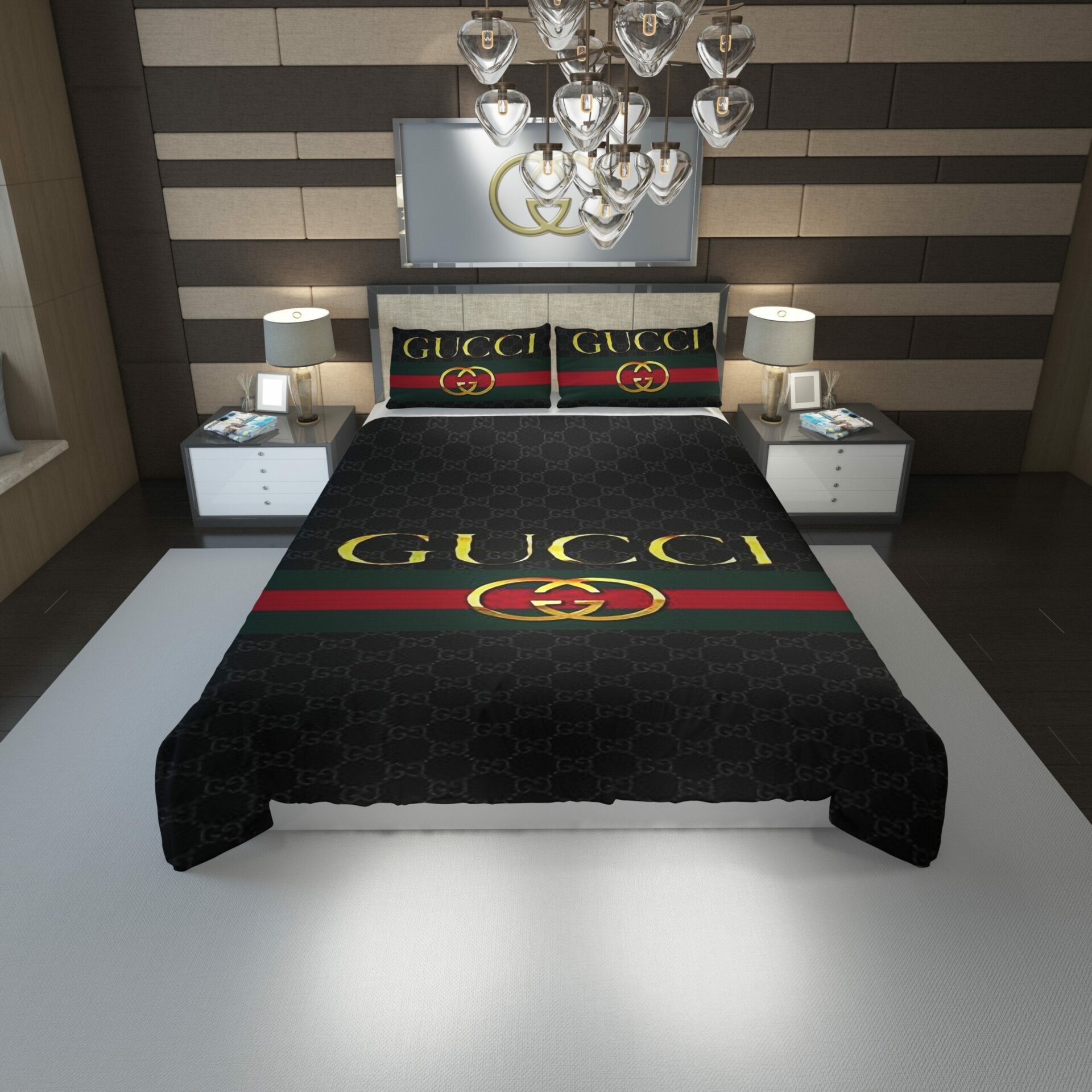 G  Premium Fashion Limited Luxury Brand Bedding Set Home Decor – Min00342