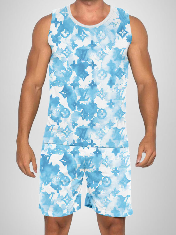 New 2025 – L Luxury Brand Premium Tanktop & Shorts Outfit For Men -Max012590