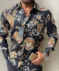 V -Luxury Long Sleeve Shirt CCY Max-Max07225