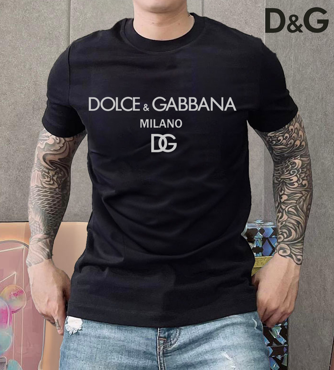 New 2025 – D Luxury Brand Premium T-Shirt Outfit For Men -Max012537