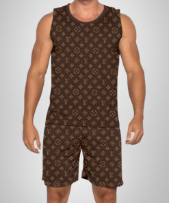 New 2025 – L Luxury Brand Premium Tanktop & Shorts Outfit For Men -Max012600