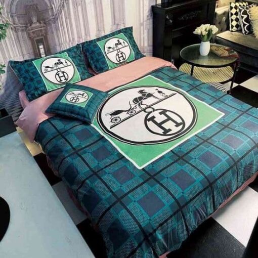 Hermes Limited Luxury Brand Bedding Set Home Decor – Max010064