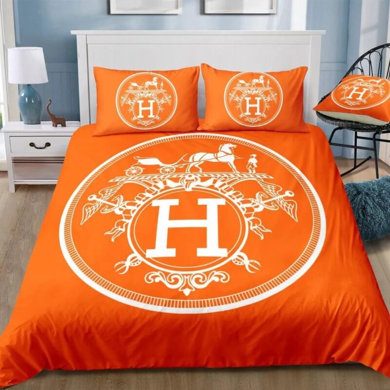 Hermes Limited Luxury Brand Bedding Set Home Decor – Max010060