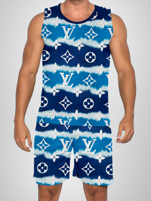 New 2025 – L Luxury Brand Premium Tanktop & Shorts Outfit For Men -Max012574
