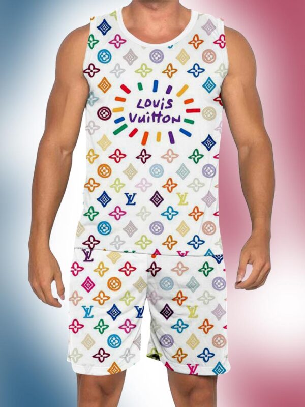 New 2025 – L Luxury Brand Premium Tanktop & Shorts Outfit For Men -Max012561