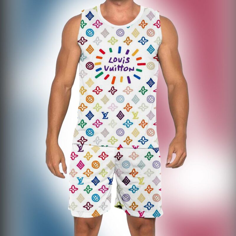 New 2025 – L Luxury Brand Premium Tanktop & Shorts Outfit For Men -Max012561