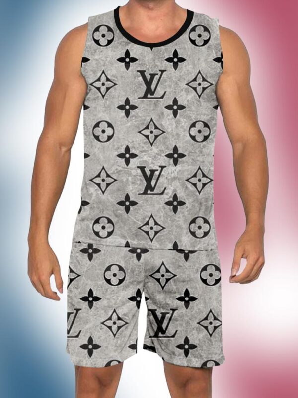 New 2025 – L Luxury Brand Premium Tanktop & Shorts Outfit For Men -Max012560
