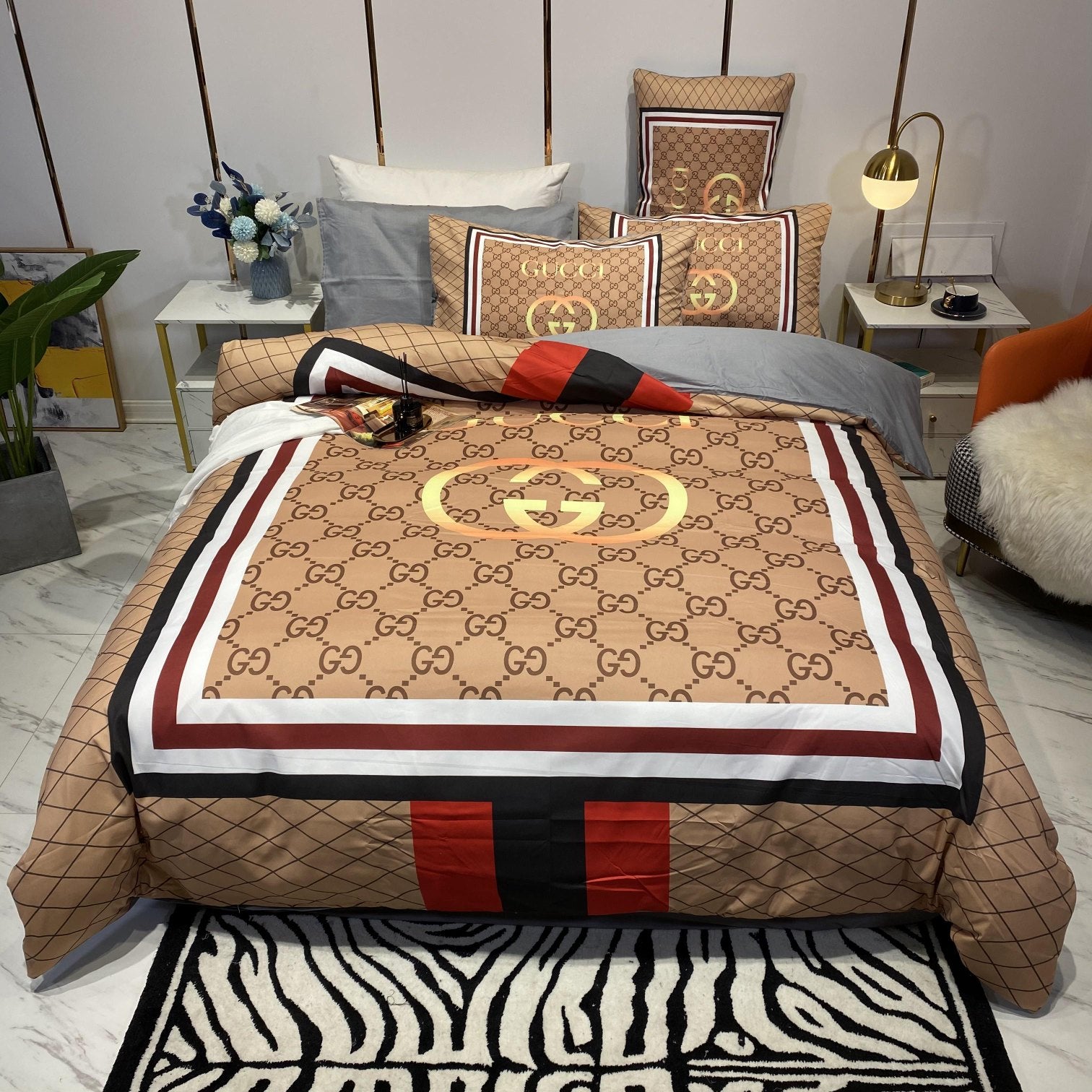 G  Premium Fashion Limited Luxury Brand Bedding Set Home Decor – Min00402