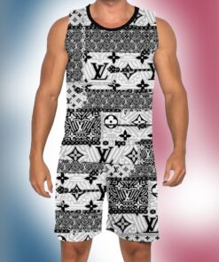 New 2025 – L Luxury Brand Premium Tanktop & Shorts Outfit For Men -Max012555