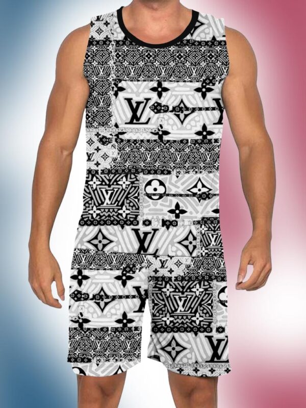 New 2025 – L Luxury Brand Premium Tanktop & Shorts Outfit For Men -Max012555