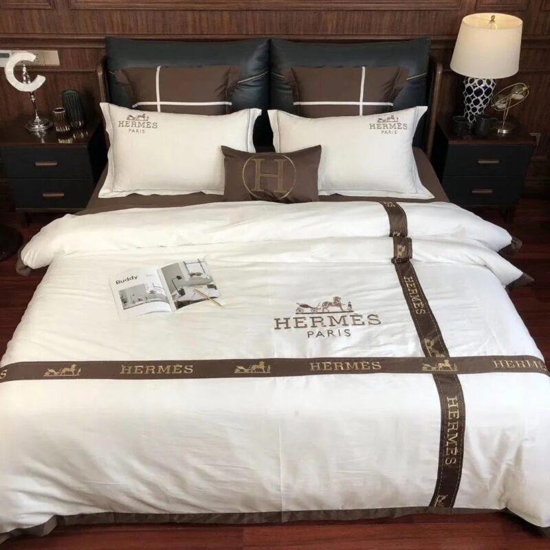 Hermes Limited Luxury Brand Bedding Set Home Decor –  Max010097