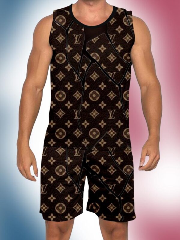 New 2025 – L Luxury Brand Premium Tanktop & Shorts Outfit For Men -Max012565