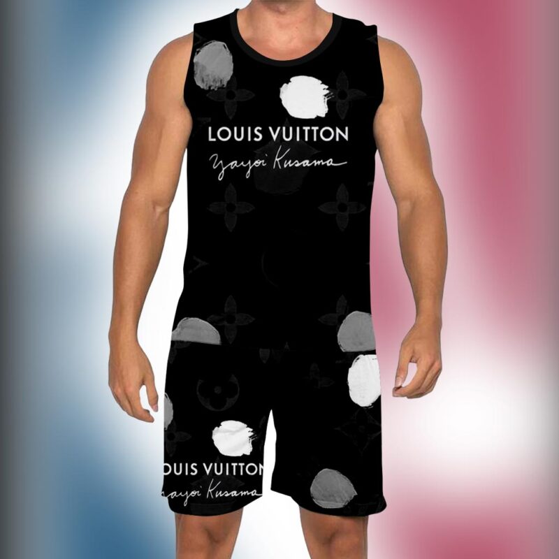 New 2025 – L Luxury Brand Premium Tanktop & Shorts Outfit For Men -Max012563