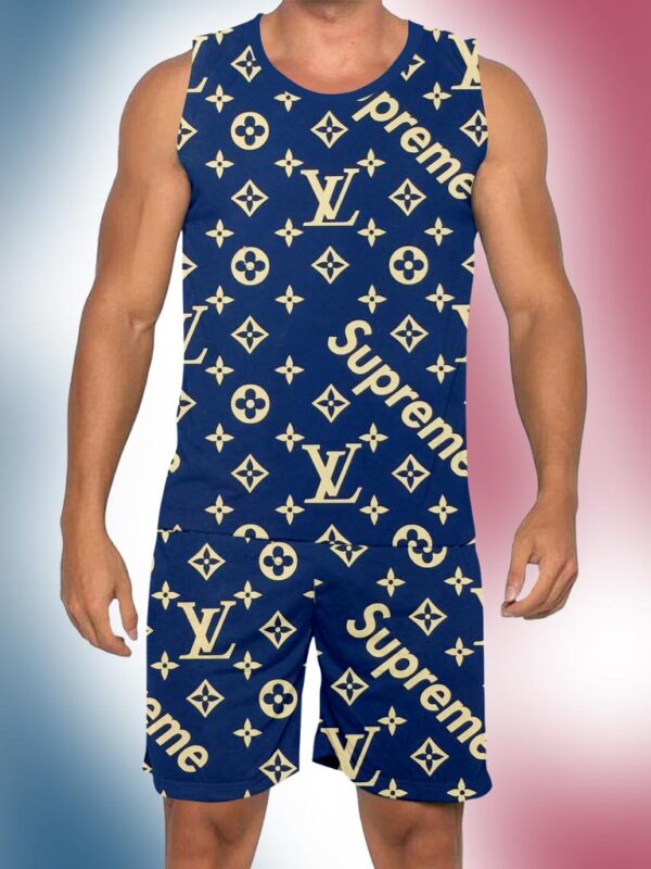 New 2025 – L Luxury Brand Premium Tanktop & Shorts Outfit For Men -Max012554