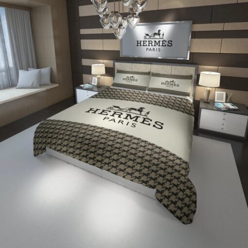 Hermes Limited Luxury Brand Bedding Set Home Decor – Max010114