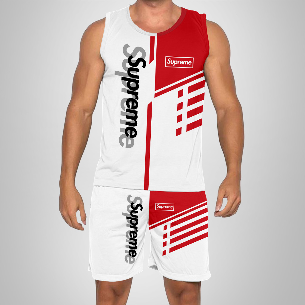 New 2025 – L Luxury Brand Premium Tanktop & Shorts Outfit For Men -Max012576