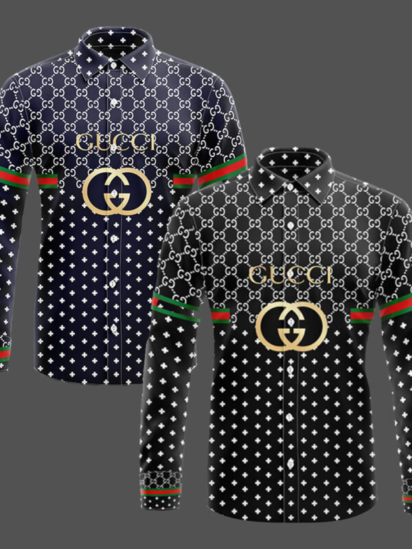(Black & Navy) Luxury Long Sleeve Shirt CCY-Max05935