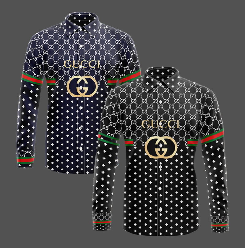 (Black & Navy) Luxury Long Sleeve Shirt CCY-Max05935