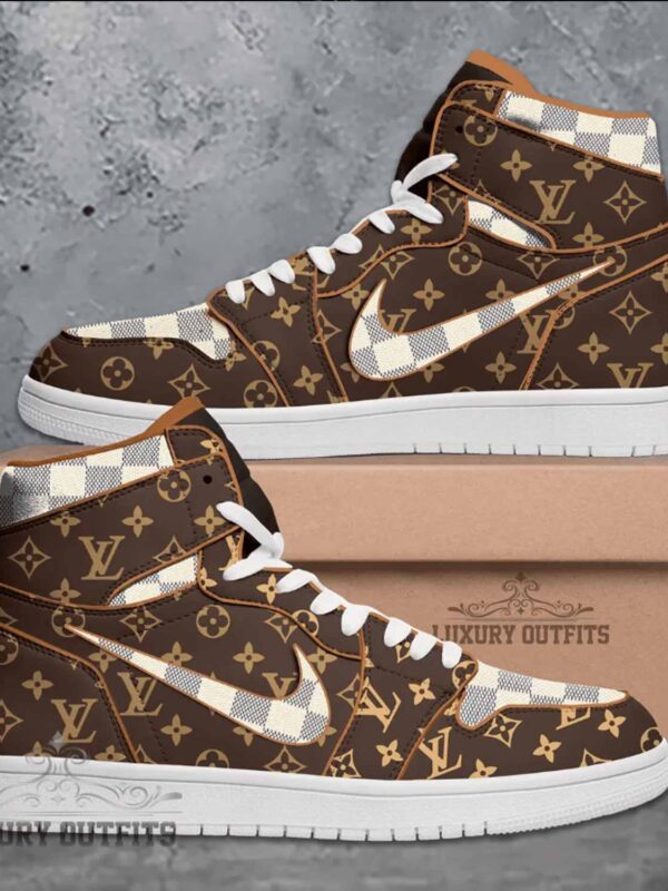L.V High Air Jordan 1 Sneakers Shoes Hot 2023 Gifts Unisex -B9G-Max240524573