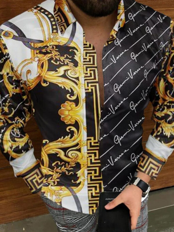 V -Luxury Long Sleeve Shirt CCY Max-Max07246