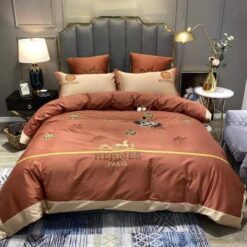 Hermes Limited Luxury Brand Bedding Set Home Decor – Max010100
