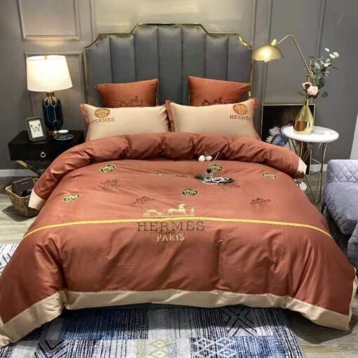 Hermes Limited Luxury Brand Bedding Set Home Decor – Max010100