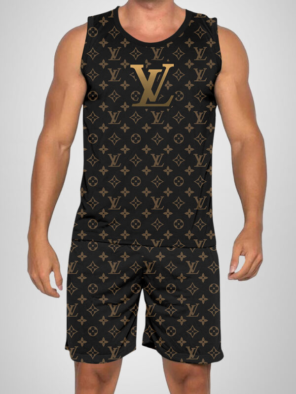 New 2025 – L Luxury Brand Premium Tanktop & Shorts Outfit For Men -Max012571