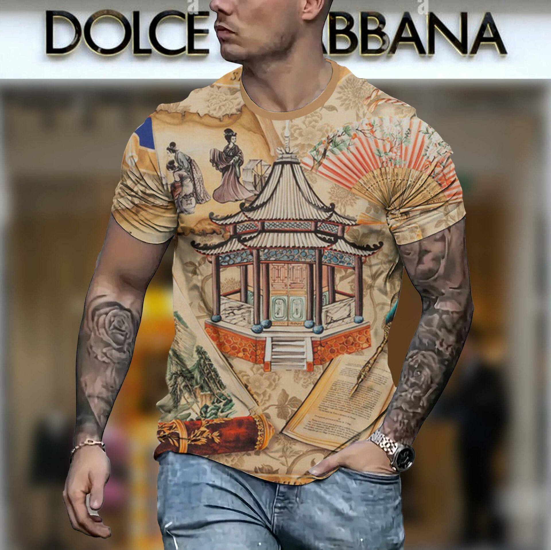 New 2025 – D Luxury Brand Premium T-Shirt Outfit For Men – Max012447