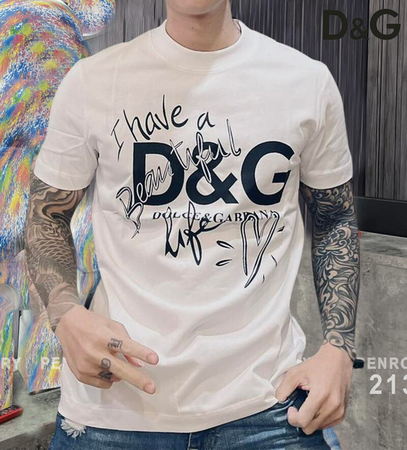 New 2025 – D Luxury Brand Premium T-Shirt Outfit For Men -Max012539